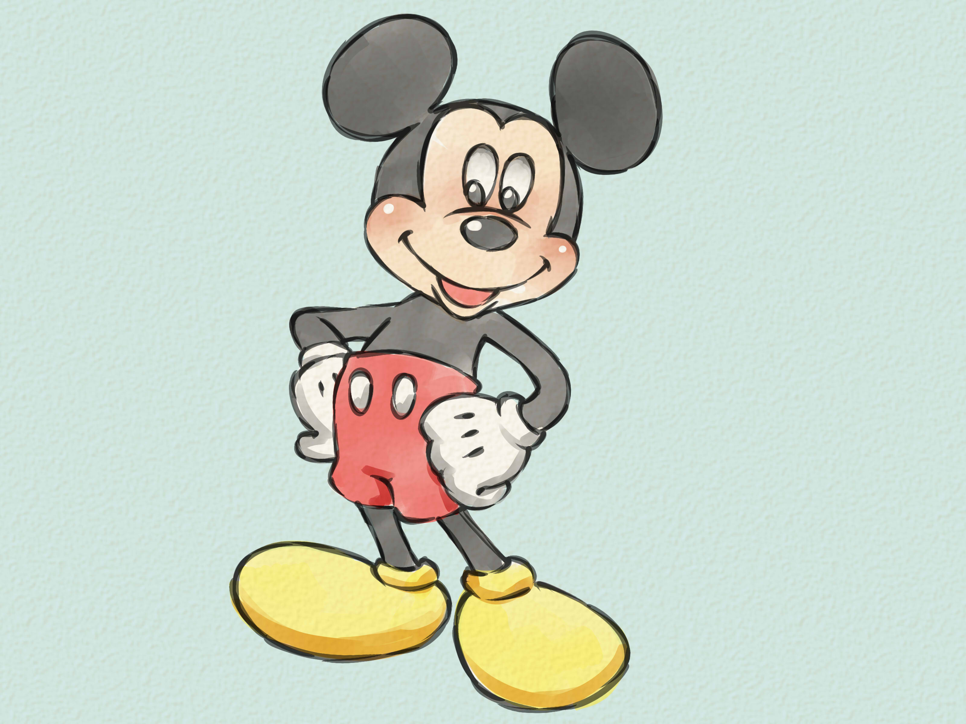 3 Ways to Draw Mickey Mouse wikiHow