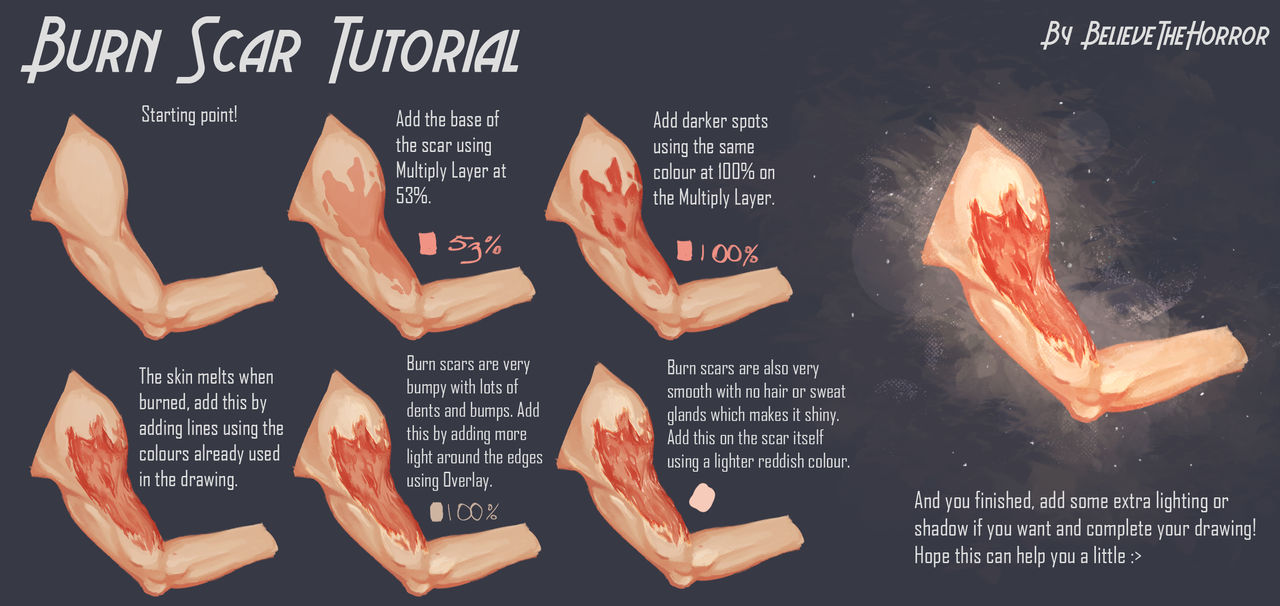 TUTORIAL TEXTURE BloodScars on Drawingtutorial DeviantArt
