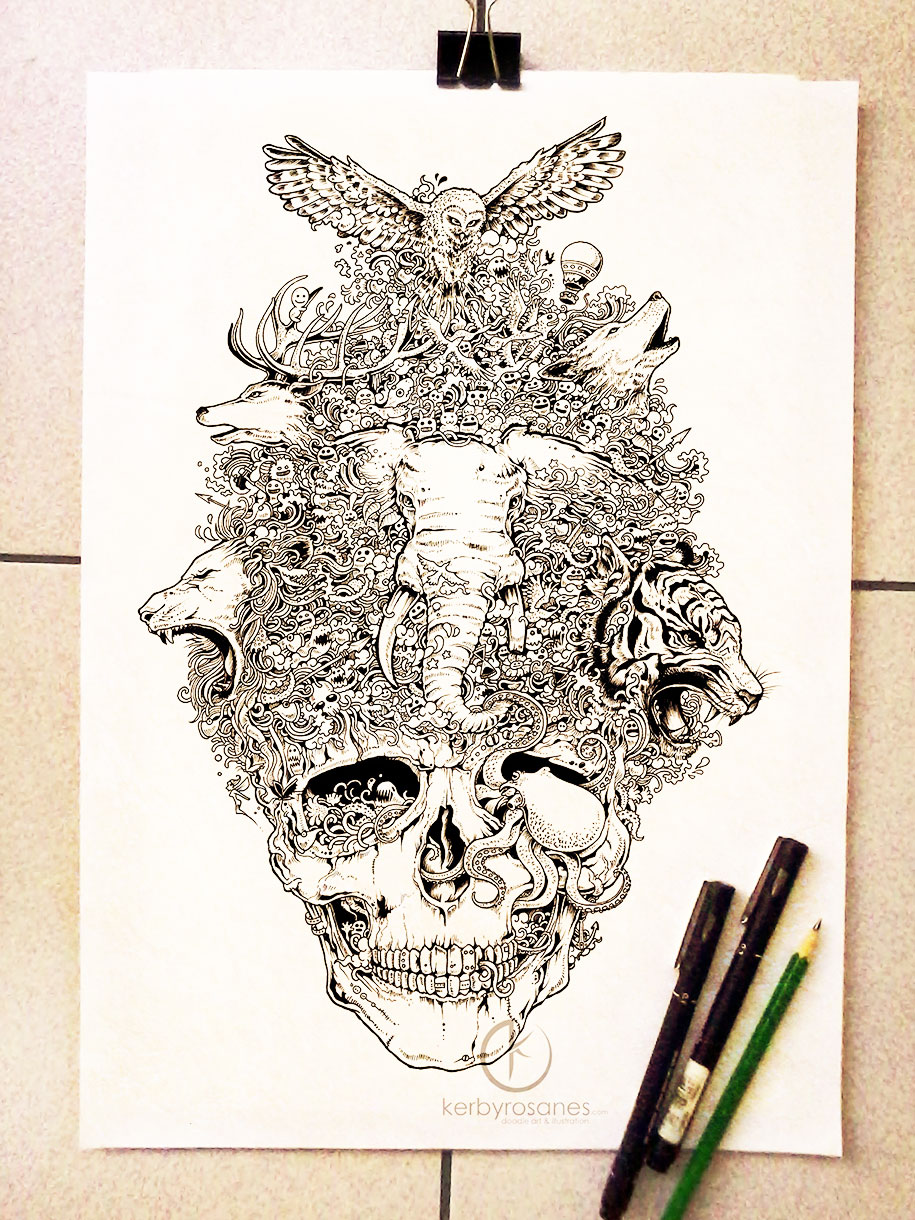 Beautifully Detailed Pen Doodles By Artist Kerby Rosanes DeMilked