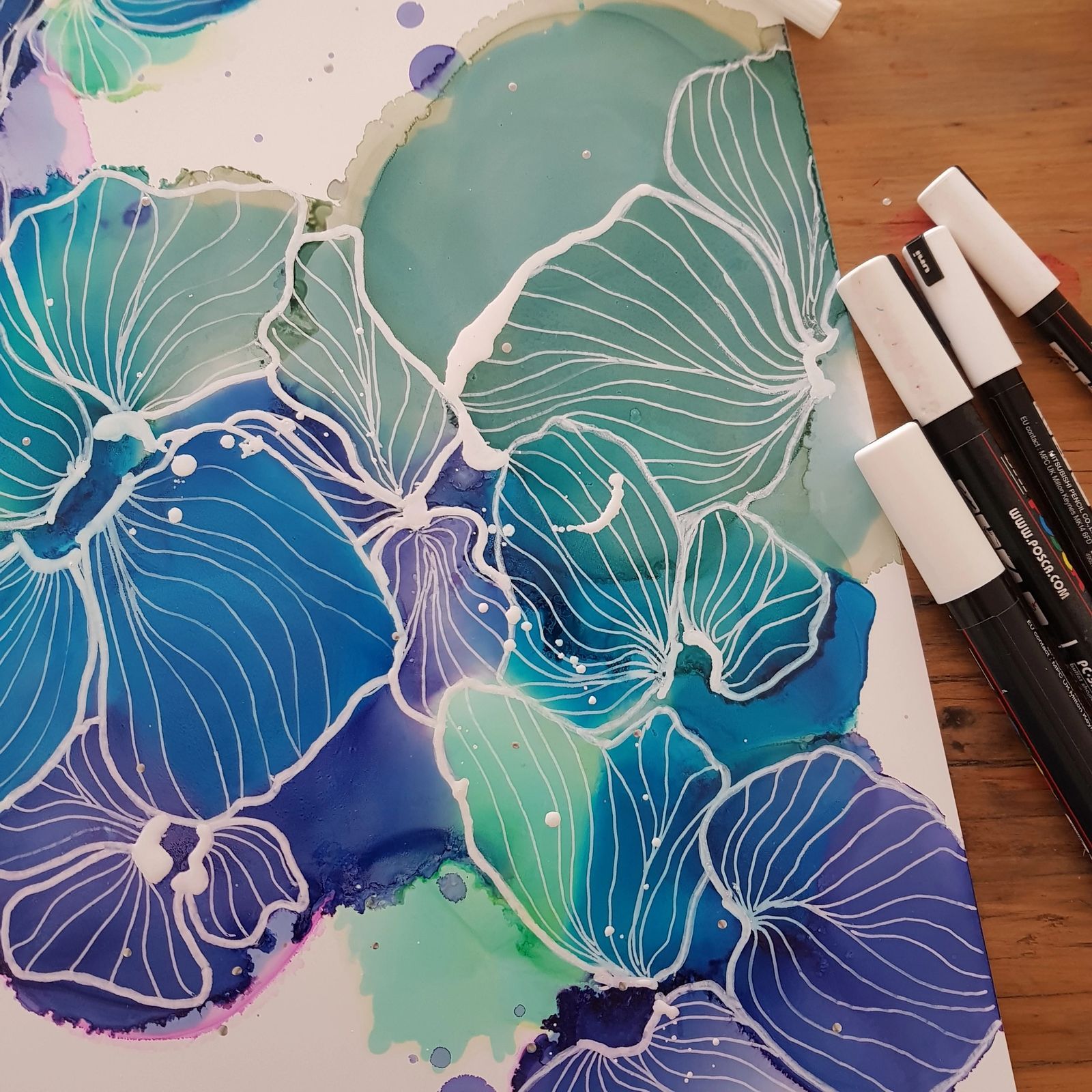 JulieMarieDesign Alcohol Ink, Art and Design, Abstract Art