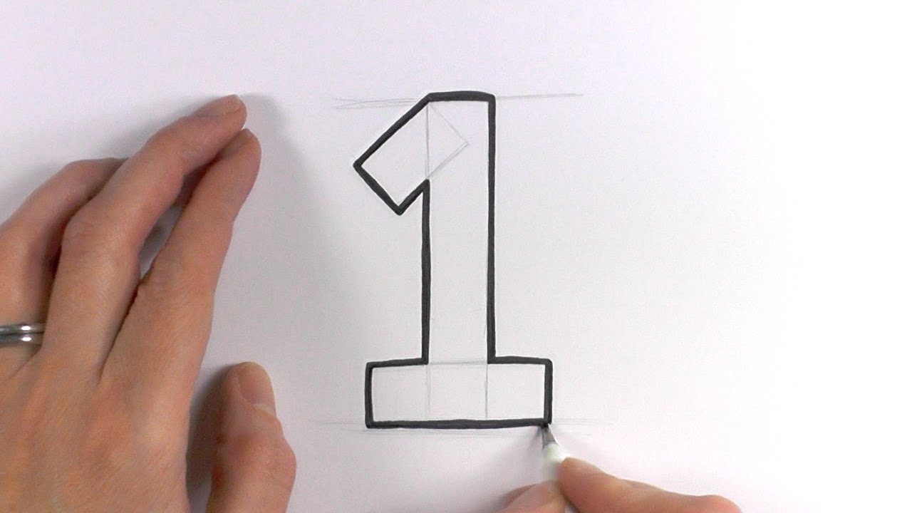 How to Draw a Cartoon Number 1 YouTube