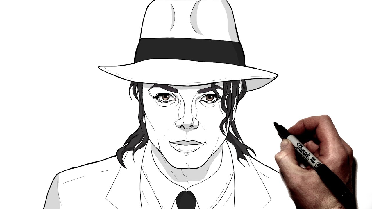 How To Draw Michael Jackson Step By Step YouTube