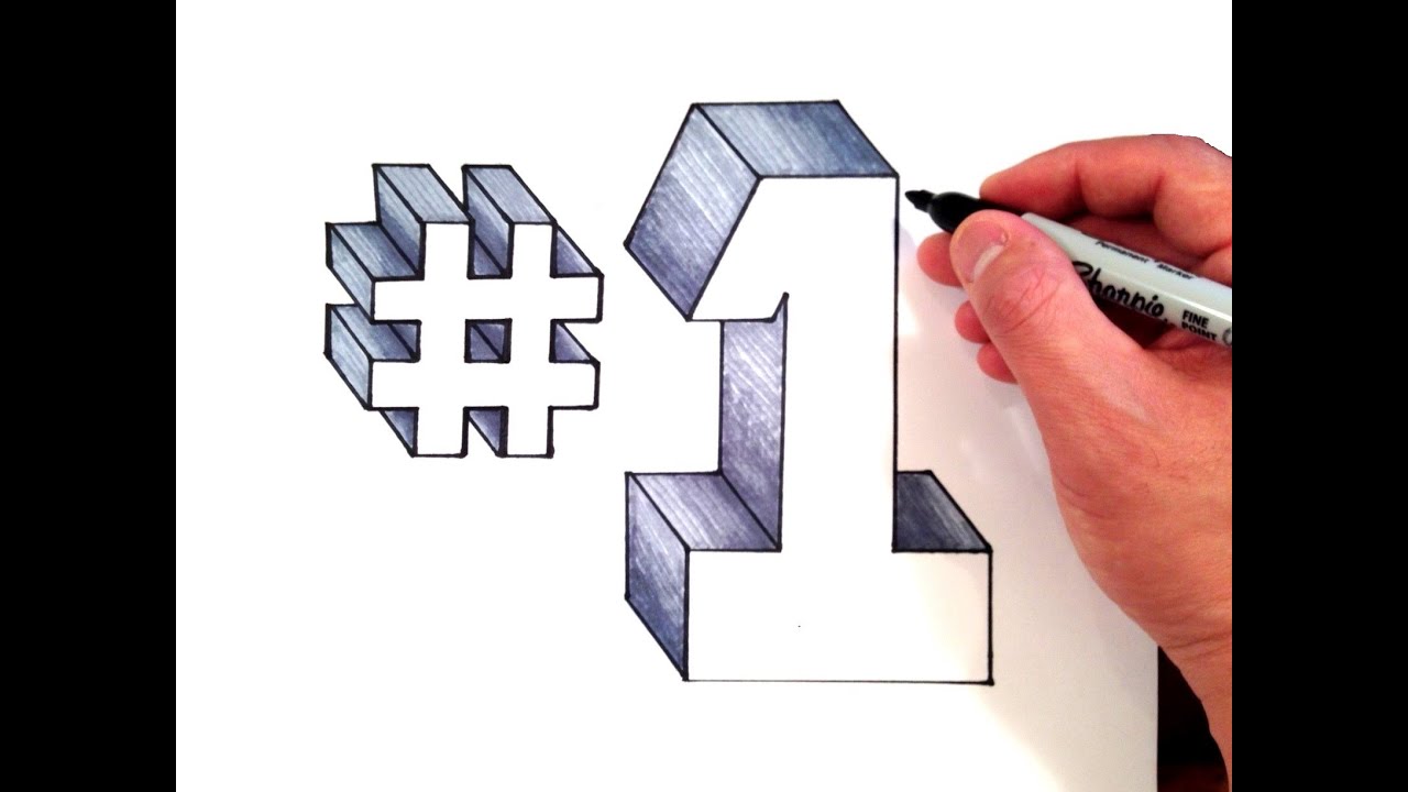How to Draw Number One 1 YouTube