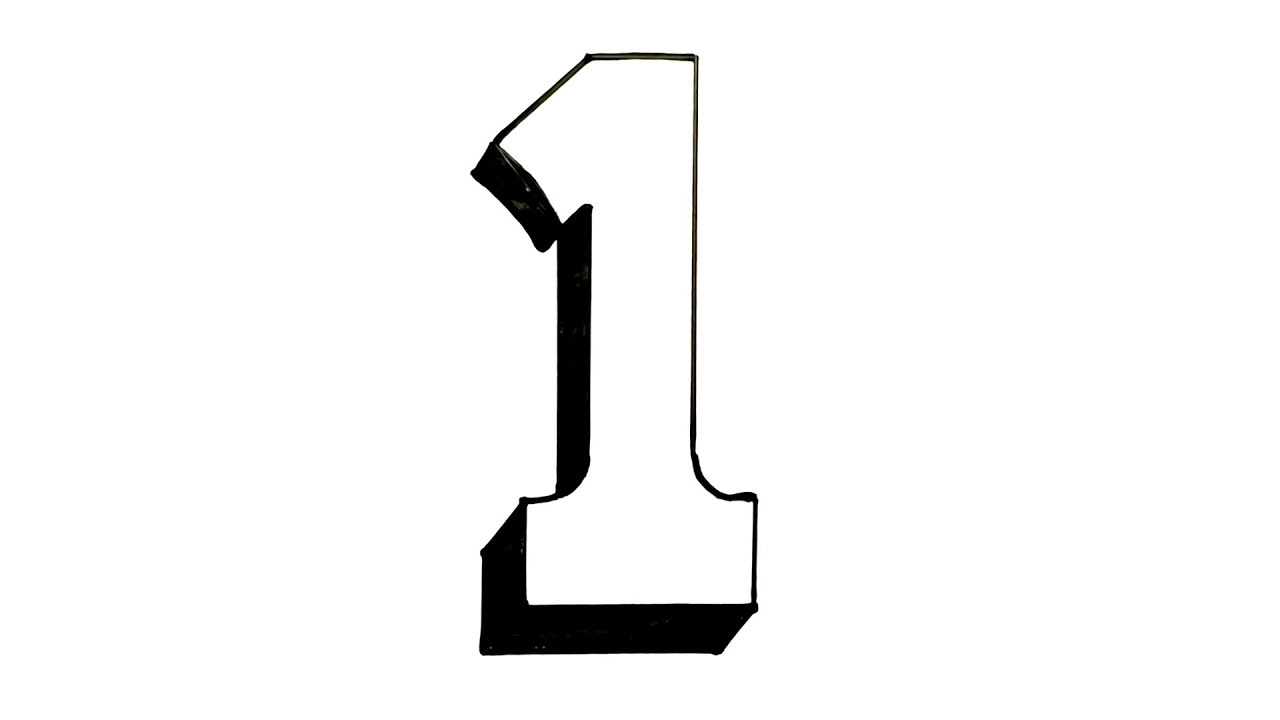 How to Draw the Number 1 in 3D YouTube