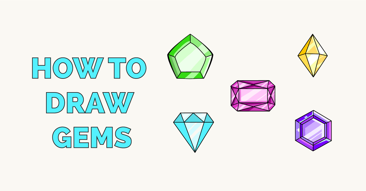 How to Draw Gems Really Easy Drawing Tutorial